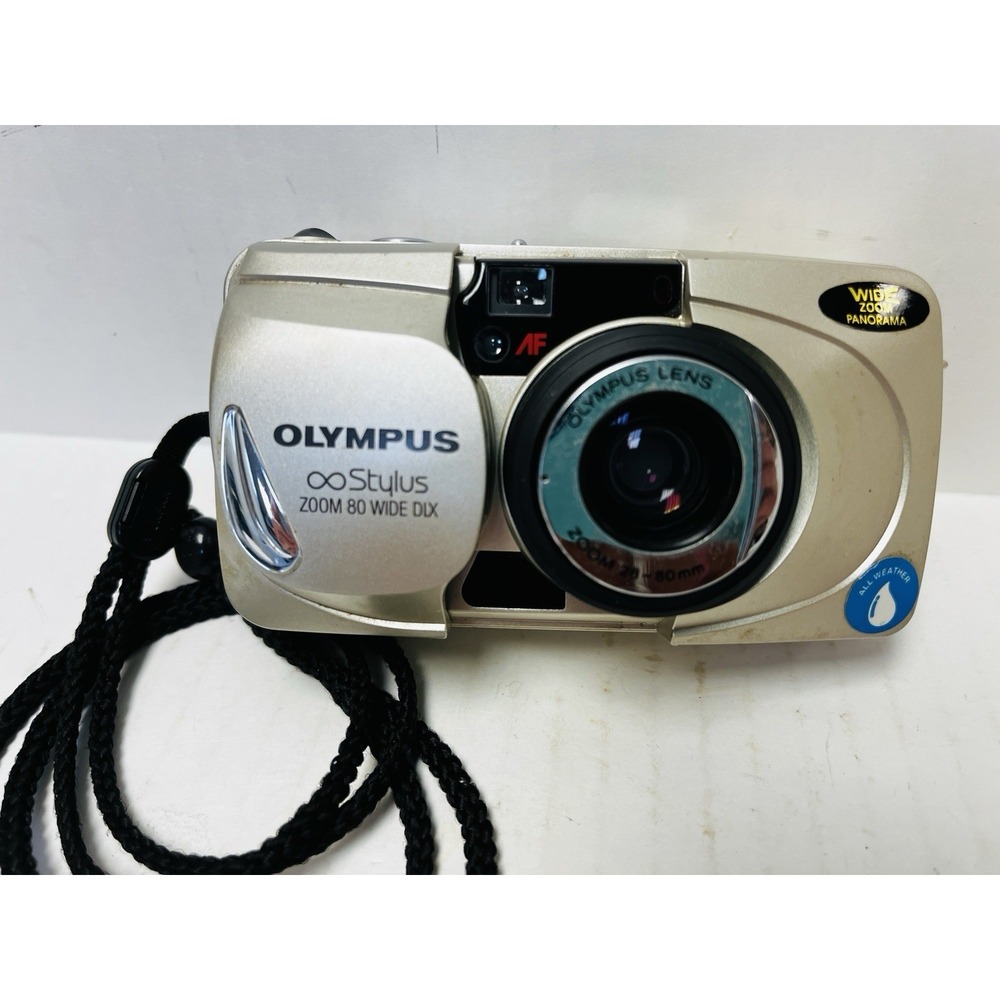 Olympus Stylus Epic Zoom 80 Wide DLX 35mm Film Camera w/28-80mm Zoom FOR PARTS